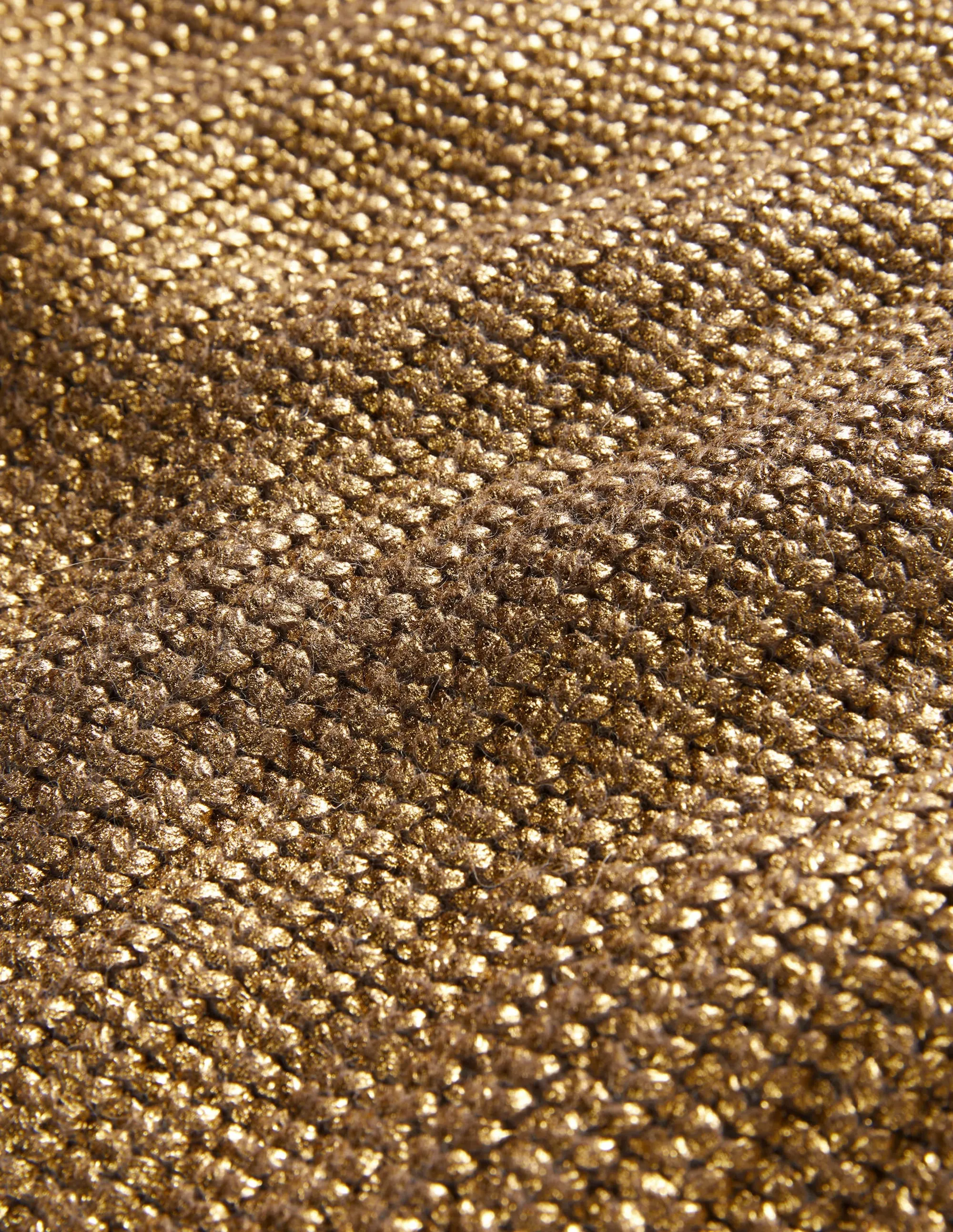 Ribbed Gold Jumper-Gold Foil