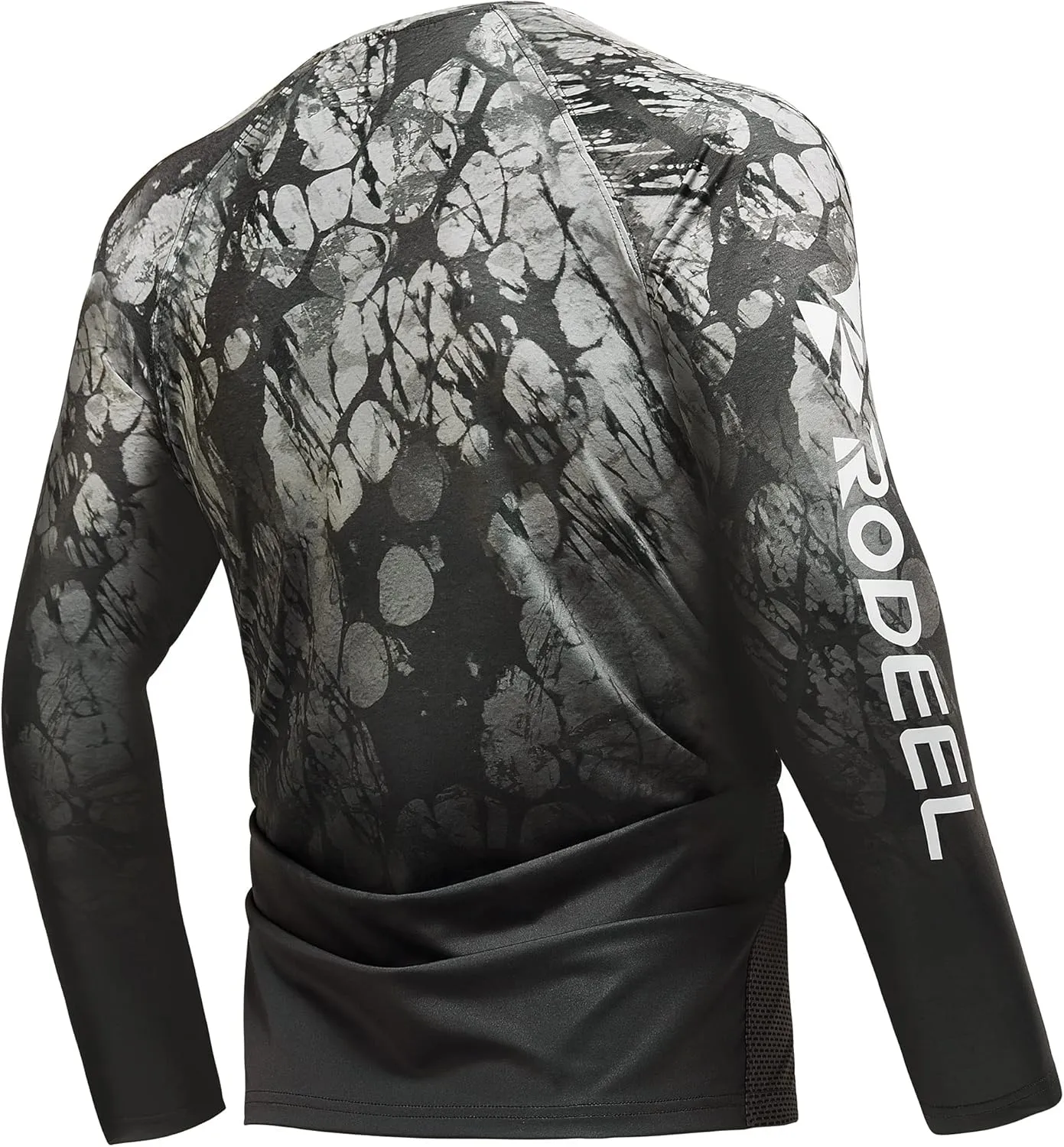 Rodeel Mens Loose-Fit Fishing T-Shirt Vented River Bluff Performance Long Sleeve Shirt UPF 50 Sleeve