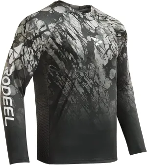 Rodeel Mens Loose-Fit Fishing T-Shirt Vented River Bluff Performance Long Sleeve Shirt UPF 50 Sleeve