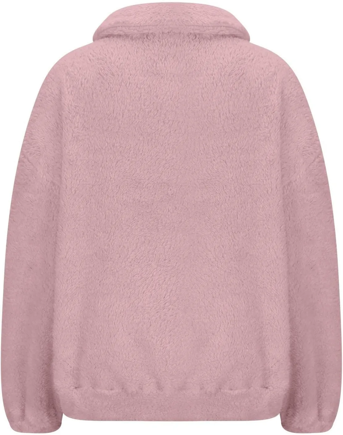 Sherpa Half Zip Pullover Women Oversized Quarter Zip Cropped Sweatshirt Fuzzy Fleece Lined Zip Up Hoodie with Pockets