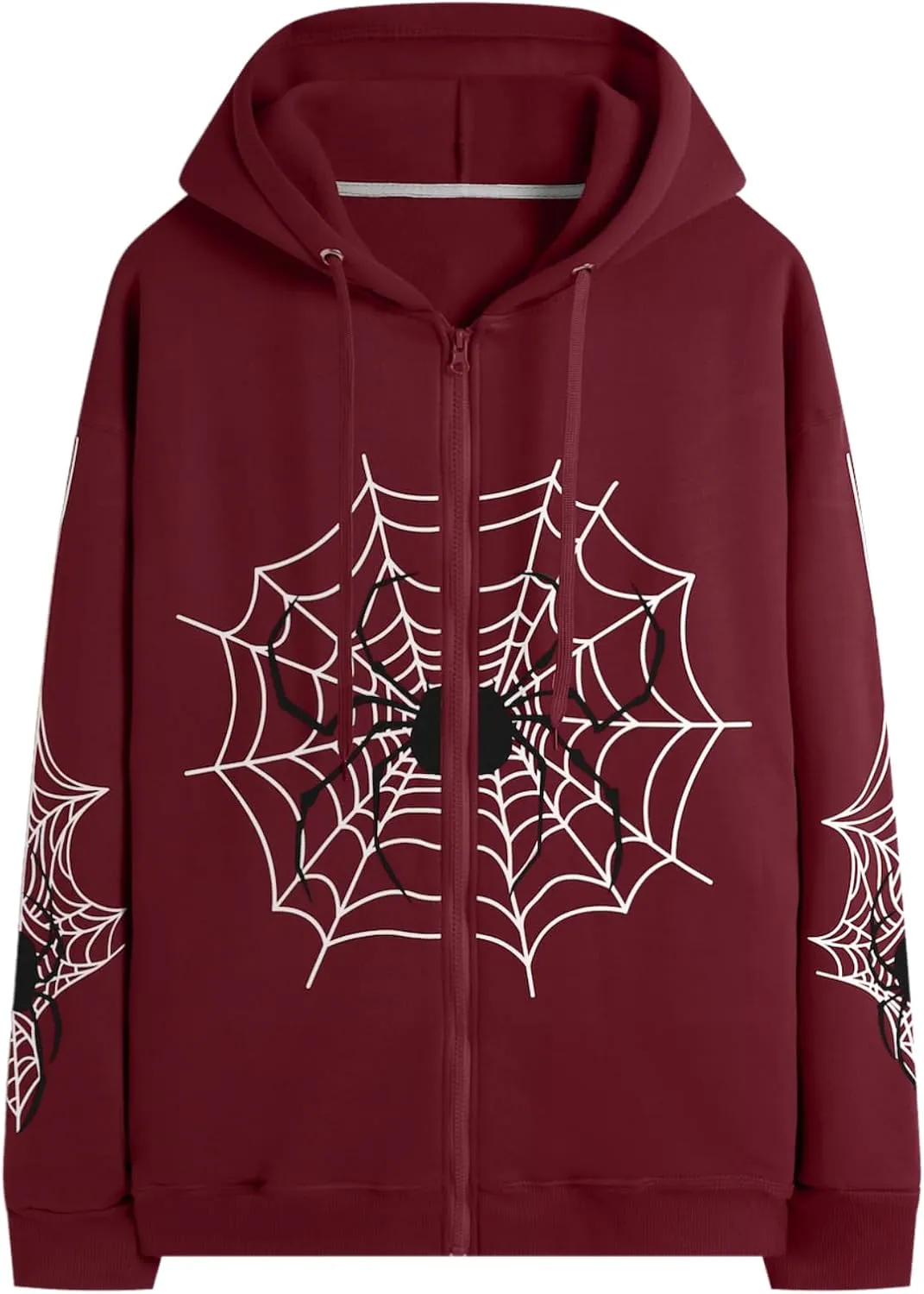 Spider Graphic Hoodies Y2k Zip Up Hoodie Men Women Oversized Sweatshirts Y2k Jacket Streetwear Vintage Tops