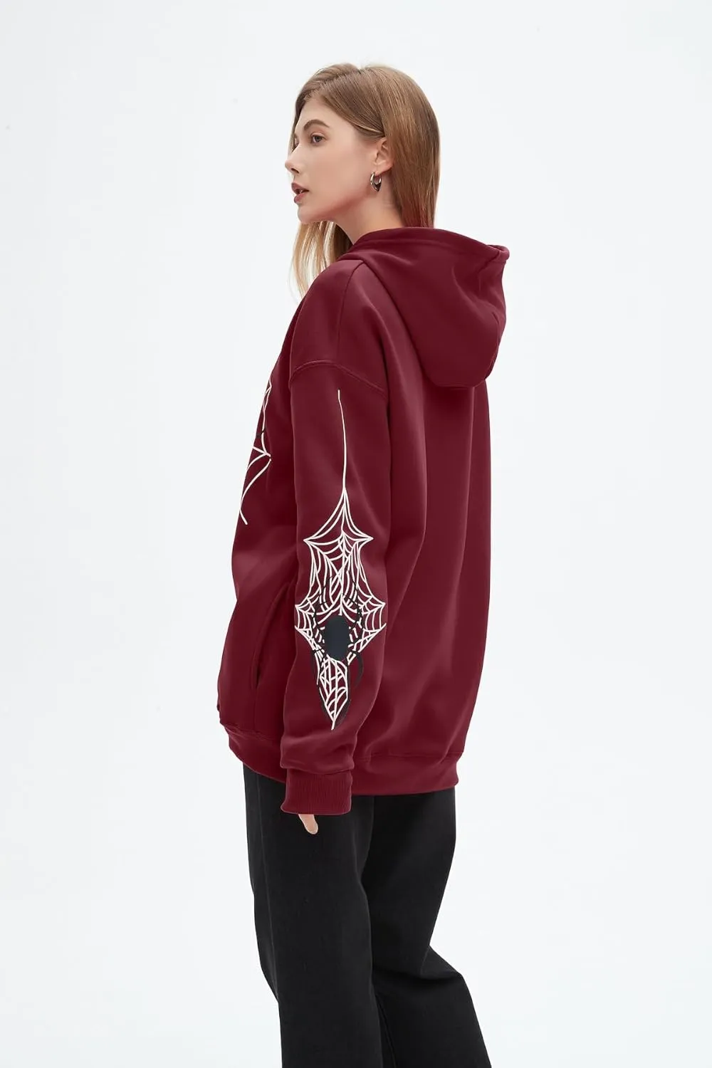 Spider Graphic Hoodies Y2k Zip Up Hoodie Men Women Oversized Sweatshirts Y2k Jacket Streetwear Vintage Tops