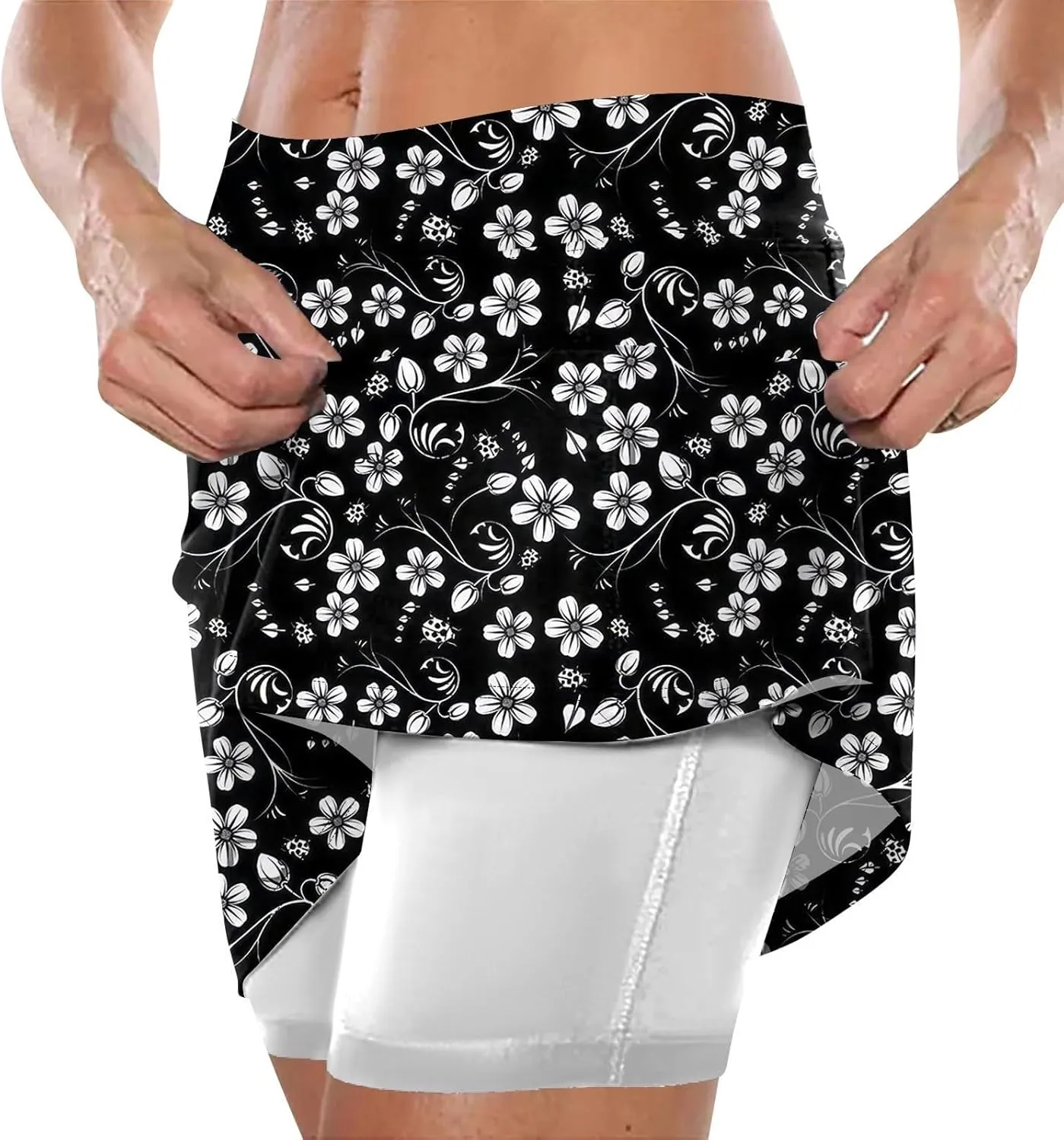 Summer Skorts for Women with Pockets 2025 Tummy Control Golf Tennis Short High Waist Active Casual Loose Soft Oufits