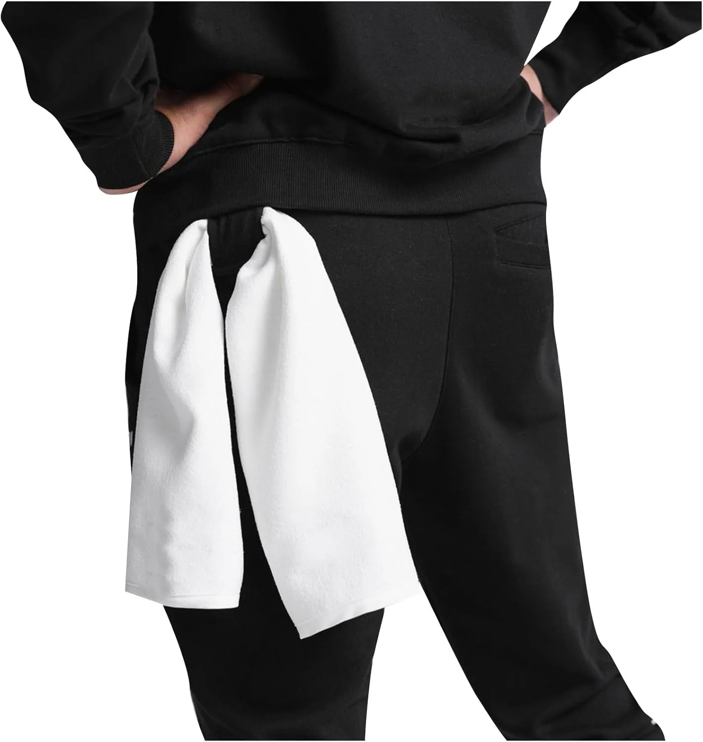 Sweatpants for Men Athletic Drawstring Elastic Bottom Slim Fit Casual Jogger Workout Running Lightweight Casual Pants