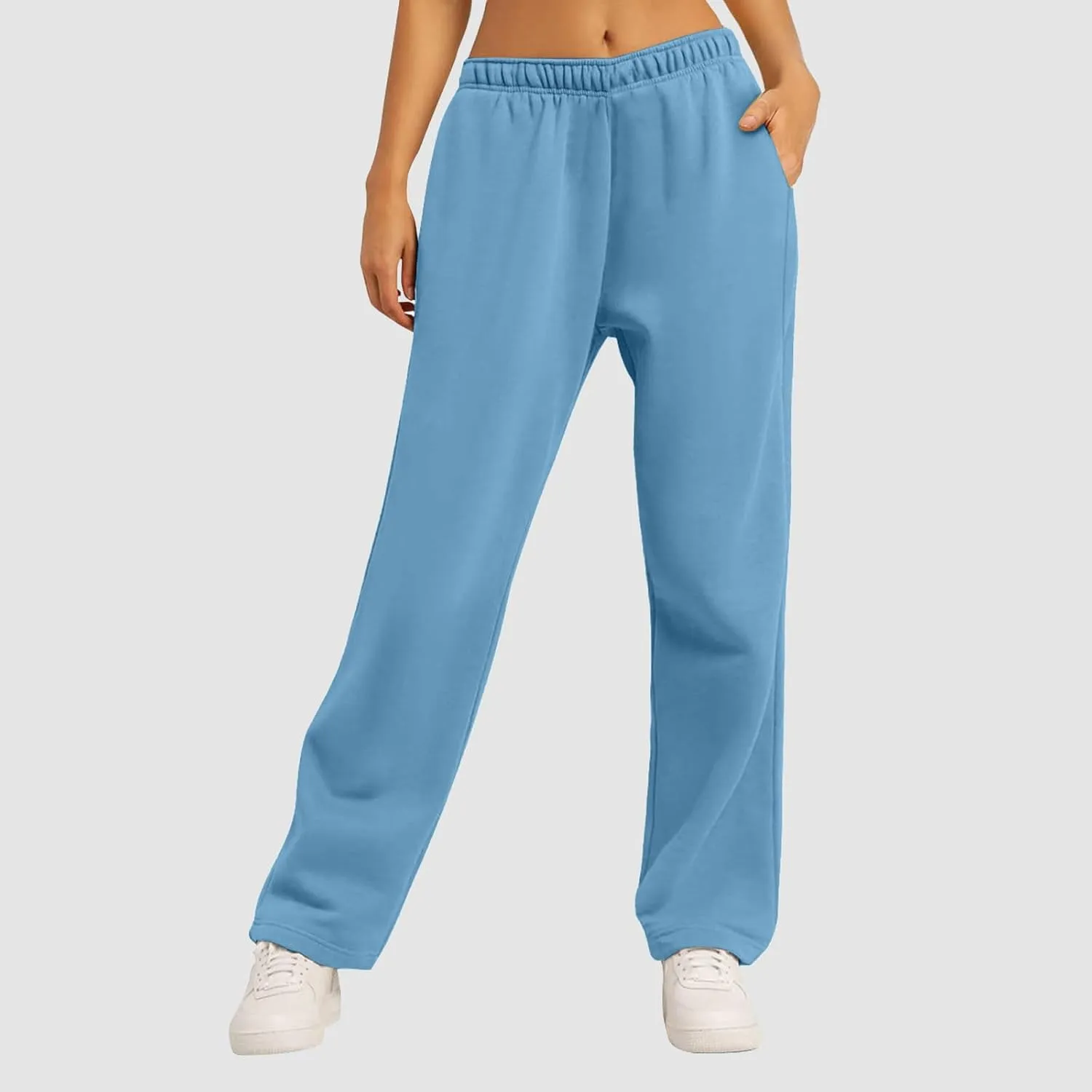 Sweatpants for Women Short Fleece Drawstring Casual Yoga Pants with Pockets Cargo Pants for Women Casual