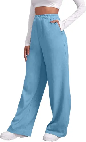Sweatpants for Women Short Fleece Drawstring Casual Yoga Pants with Pockets Cargo Pants for Women Casual