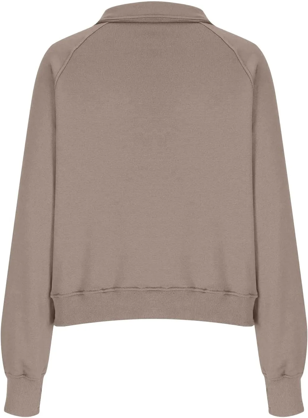 Sweatshirt for Women Half Zip Cropped Pullover Fleece Quarter Zipper Hoodies Fall Outfits Clothes Thumb Hole