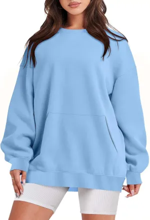 Sweatshirt For Womens Fashion 2023 Oversized Long Sleeve Crewneck Hoodie Sweatshirts Pullover Tops Fall Outfits