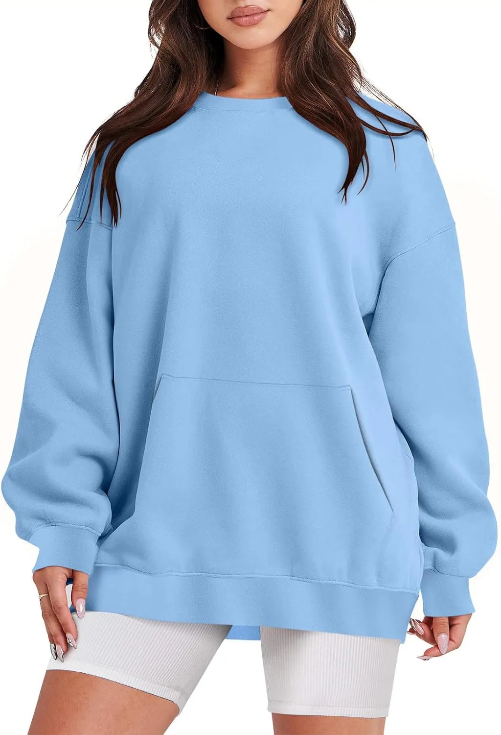 Sweatshirt For Womens Fashion 2023 Oversized Long Sleeve Crewneck Hoodie Sweatshirts Pullover Tops Fall Outfits