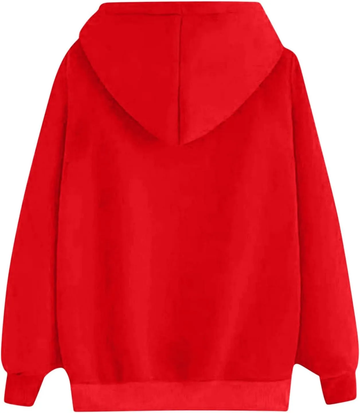 Sweatshirts for Women Casual Long Sleeve Heart Graphic Hoodies Cute Drawstring Oversized Pullover Tops with Pocket