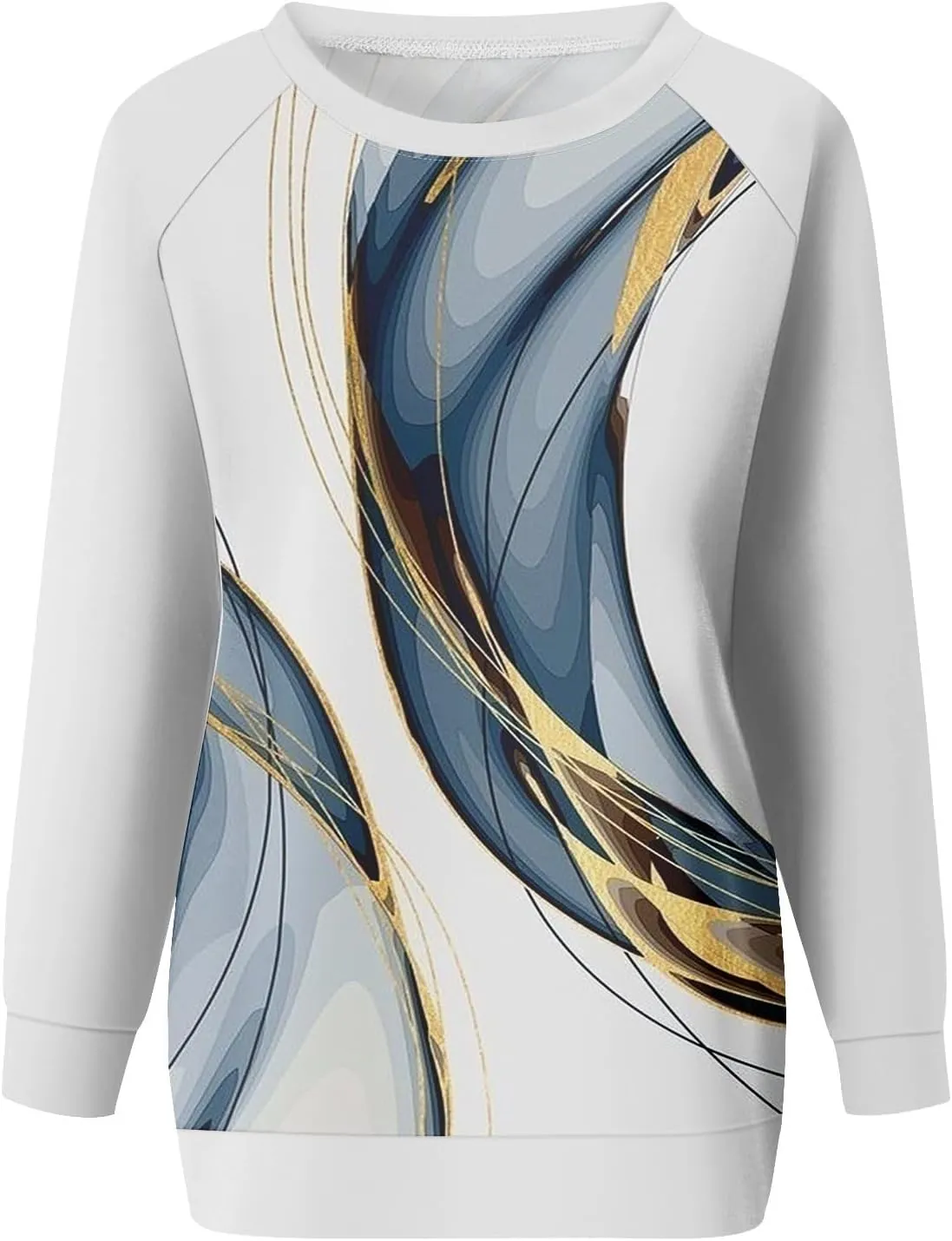 Sweatshirts for Women Crewneck Floral Print Vintage Tops Long Sleeve Casual Graphic Sweater Clothes
