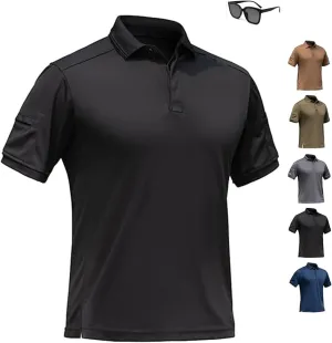 TactiShirt - Outdoor Performance Tactical Shirt, Men's Quick Dry Polo Shirt with Pockets for Tactical Outdoor Hiking