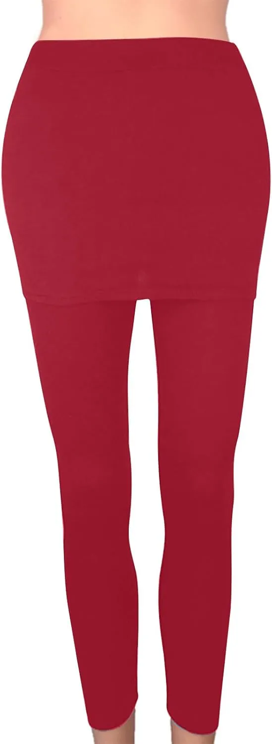 Tennis Skirted Leggings with Pockets for Women Active Skort Athletic Ruffle Pleated Golf Skapri with Skirts