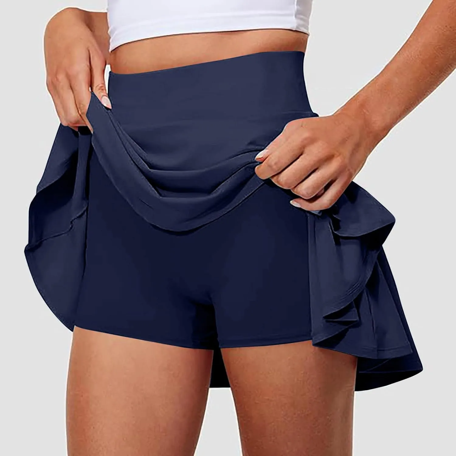 Tennis Skirts for Women Built in Shorts High Waisted Skorts Mini Skirt with Pockets for Golf Athletic Running Workout
