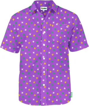 Tipsy Elves Button Down Shirts for Men - Valentine’s Day, Mardi Gras and St Patrick’s Day Men’s Button Ups