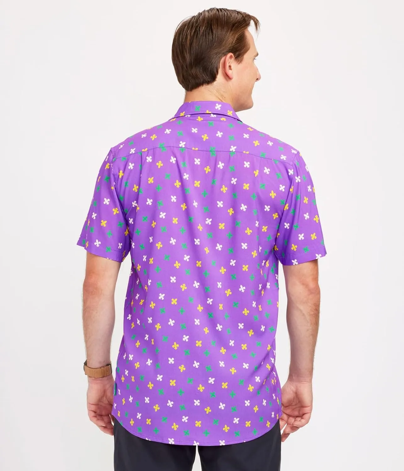 Tipsy Elves Button Down Shirts for Men - Valentine’s Day, Mardi Gras and St Patrick’s Day Men’s Button Ups