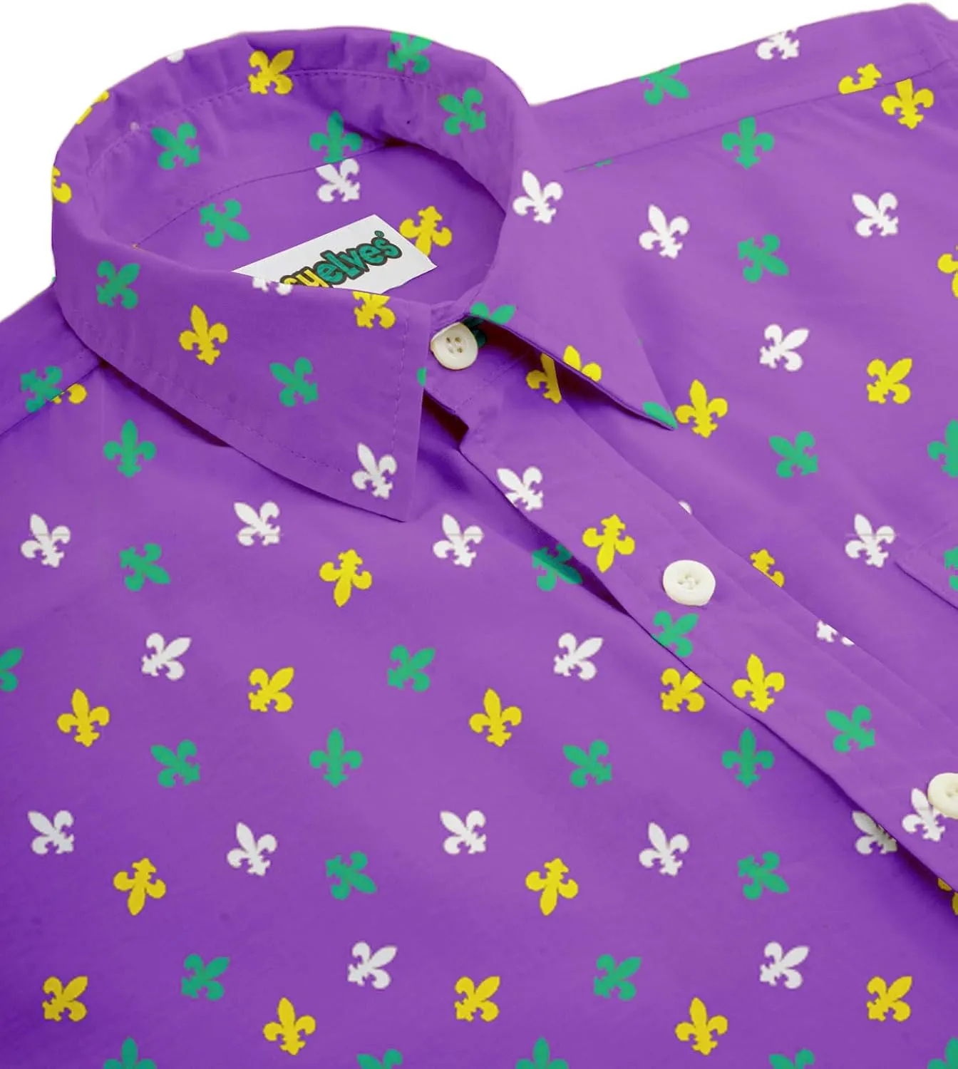 Tipsy Elves Button Down Shirts for Men - Valentine’s Day, Mardi Gras and St Patrick’s Day Men’s Button Ups