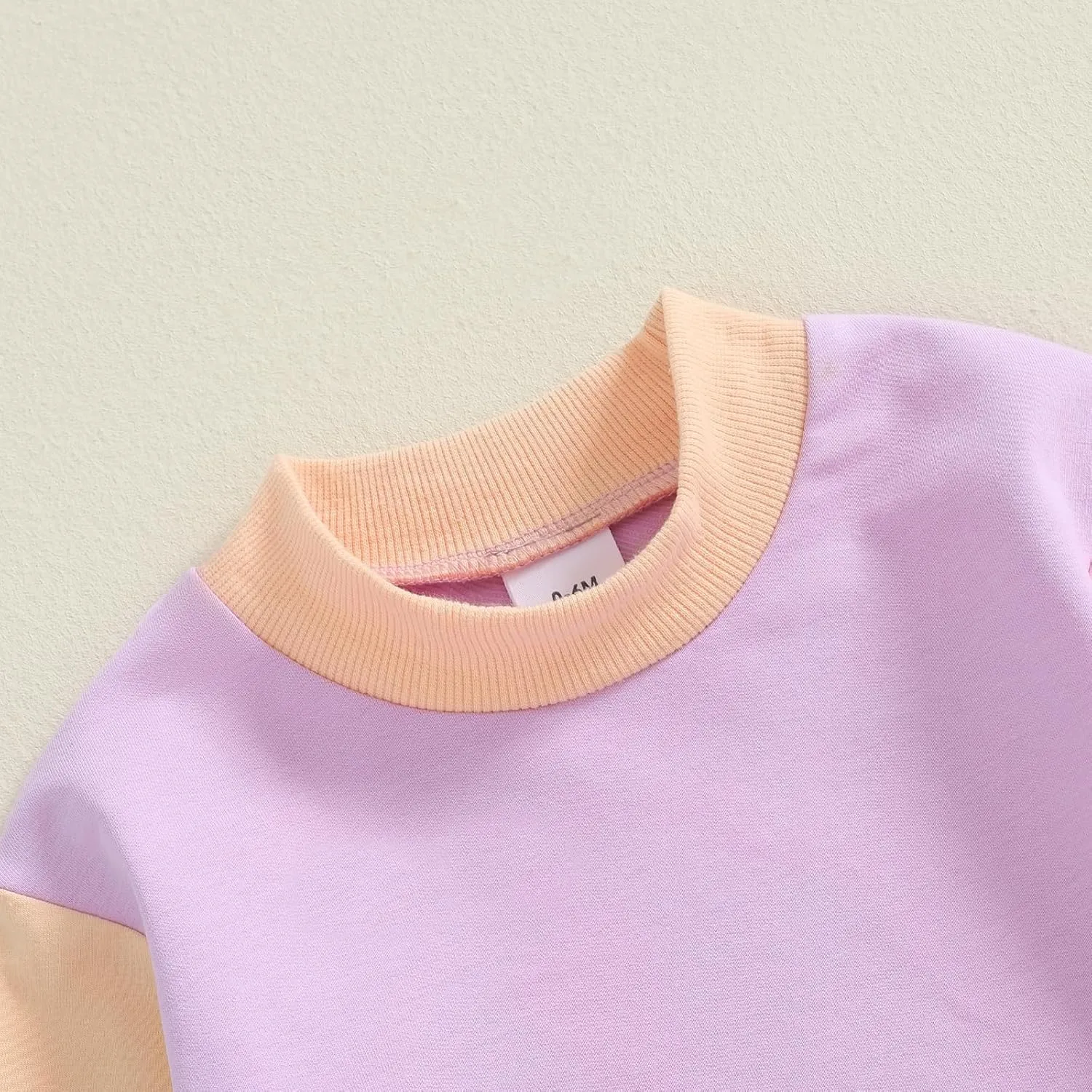 Toddler Baby Girl Boy Sweatshirt Color Block Long Sleeve Oversized Crewneck Pullover Tops Fall Winter Outfits
