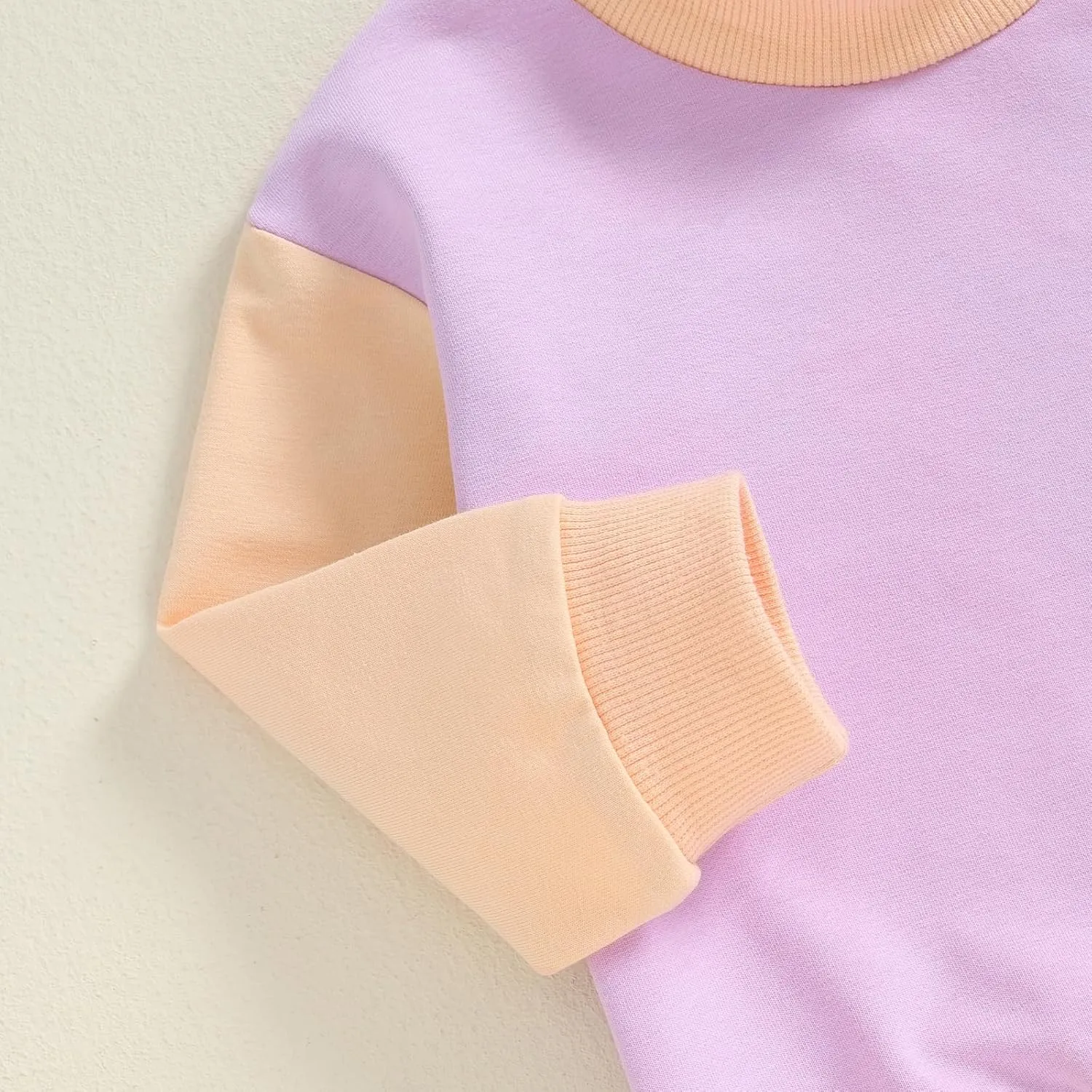 Toddler Baby Girl Boy Sweatshirt Color Block Long Sleeve Oversized Crewneck Pullover Tops Fall Winter Outfits
