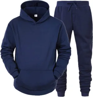 Tracksuit Men 2 Piece Set Big and Tall Long Sleeve Hooded Activewear Suits Gym Workout Training Stretchy Outfits