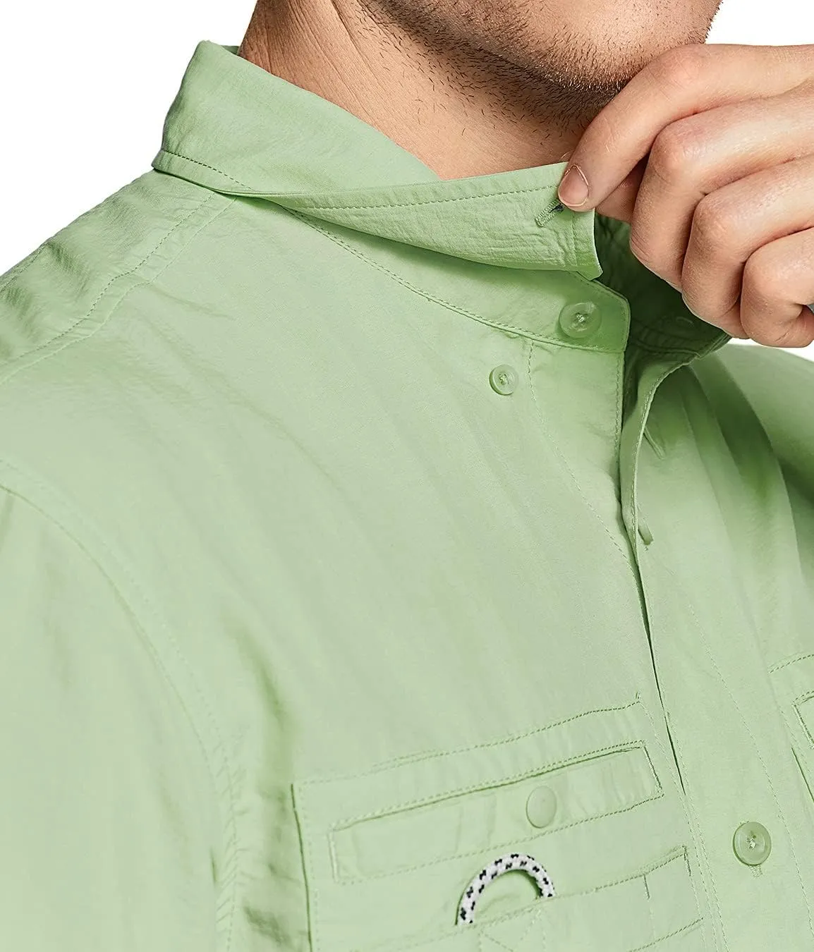 TSLA Men's Performance Fishing Shirt, UPF 50  Breathable Button Down Shirts, Outdoor Recreation Short Sleeve Shirt
