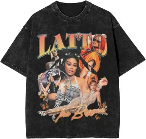 Unisex Adult T-Shirt Oversized Vintage Loose Short Sleeve Shirt Round Neck Cotton Shirts