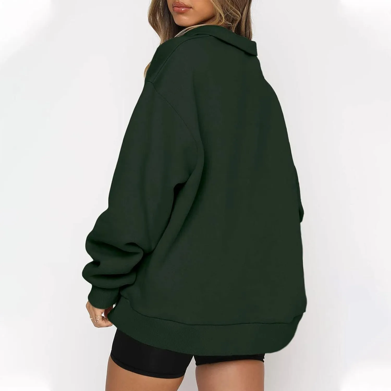UOQAPRE Oversized Sweatshirt for Women Long Sleeve Womens Sweaters Half Zip Pullover Women Clothes for Girls Christmas