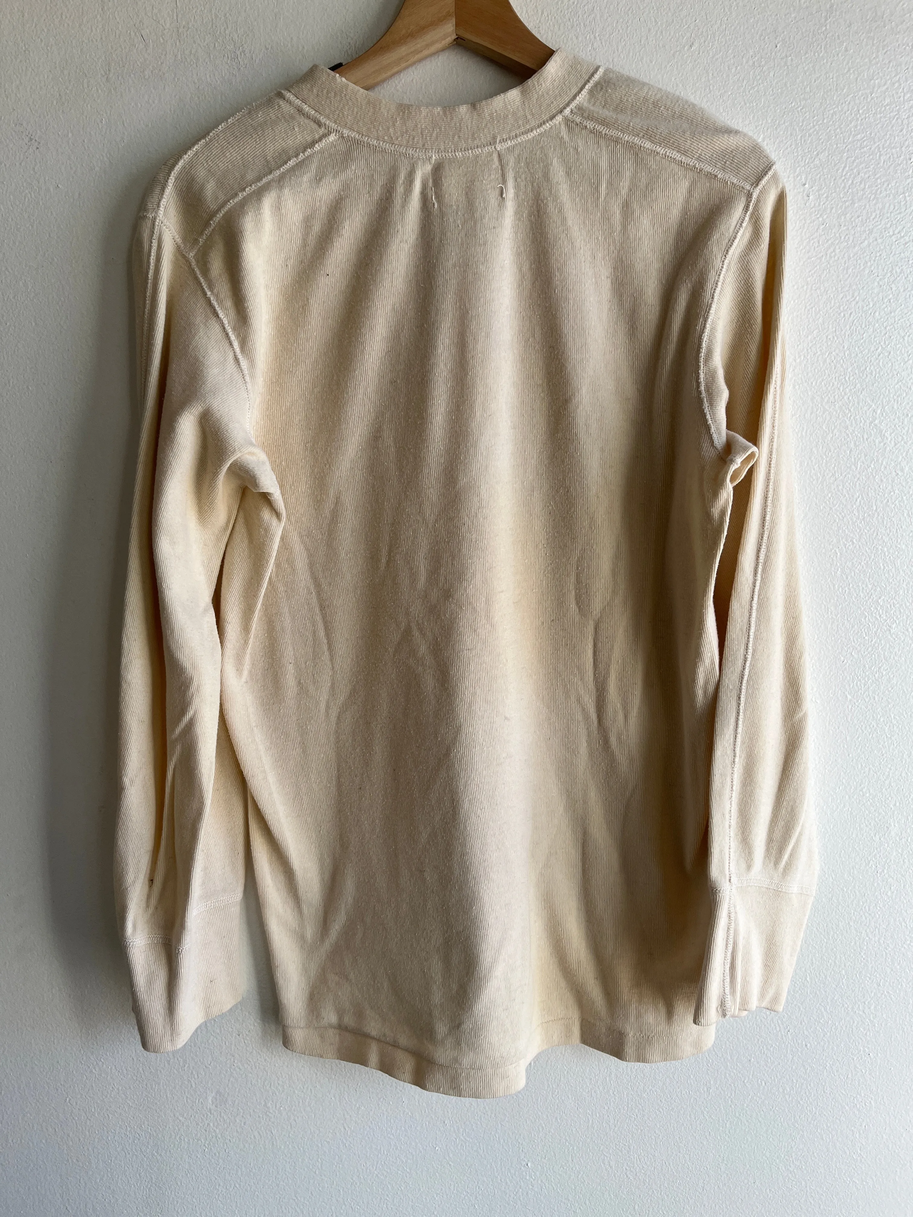 Vintage 1960s Military Issue 2-Button Henley Thermal Shirt