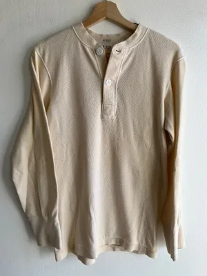 Vintage 1960s Military Issue 2-Button Henley Thermal Shirt
