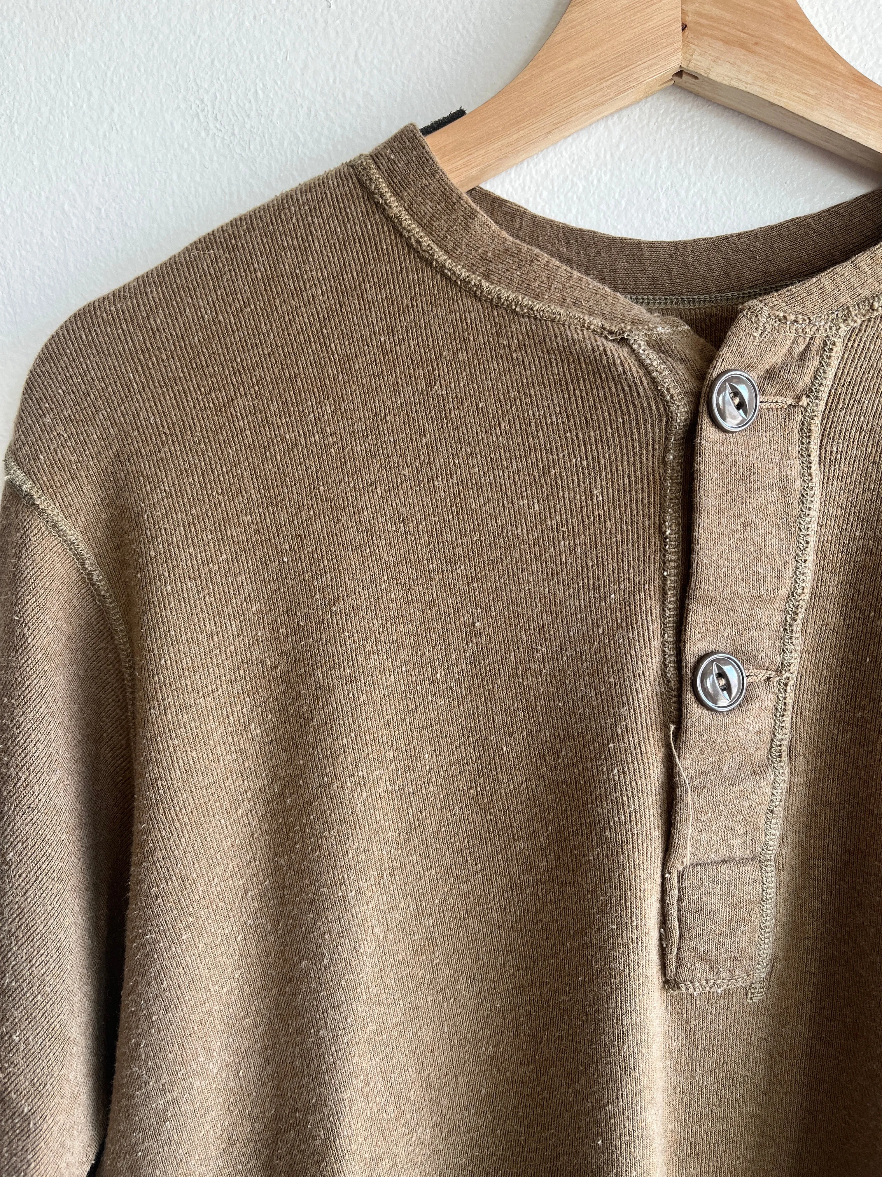 Vintage 1990s Military Issue Olive Thermal Shirt