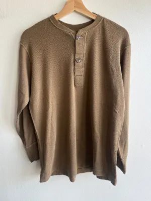 Vintage 1990s Military Issue Olive Thermal Shirt
