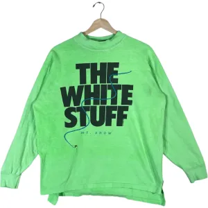 Vintage"The White Stuff" Mt. Snow Spellout Long Sleeve 90s