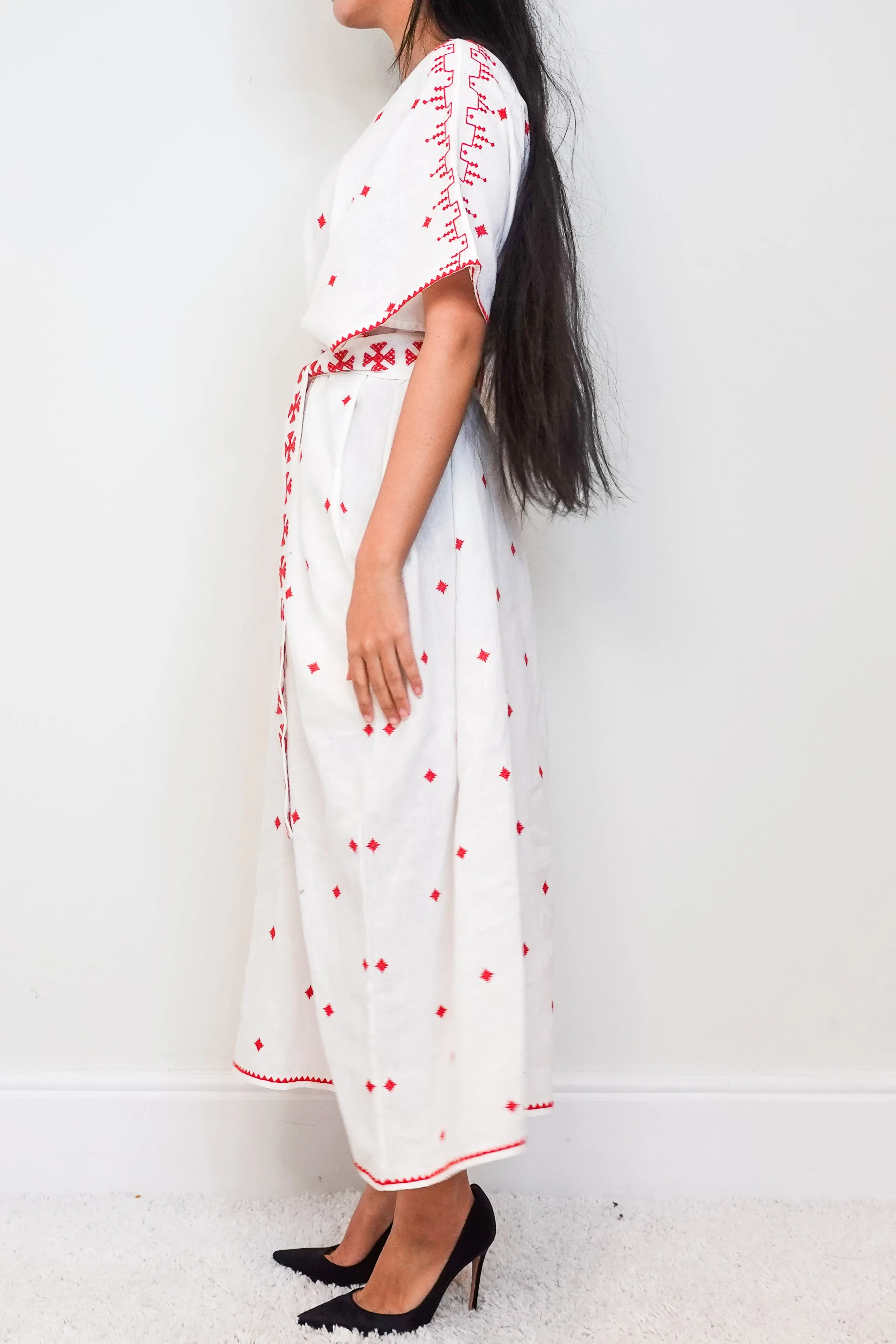 White and Red Kaftan RRP £226