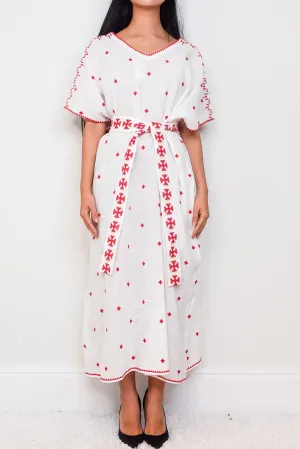 White and Red Kaftan RRP £226
