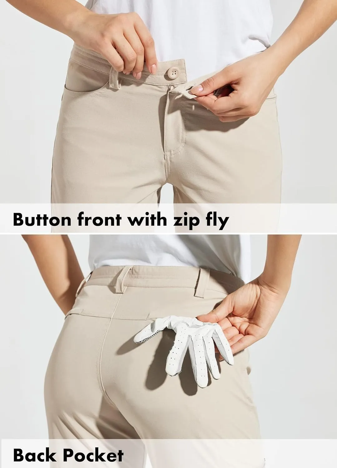 Willit Women's Golf Pants Hiking Cargo Pants Quick Dry Lightweight Outdoor Casual Pants Water Resistant
