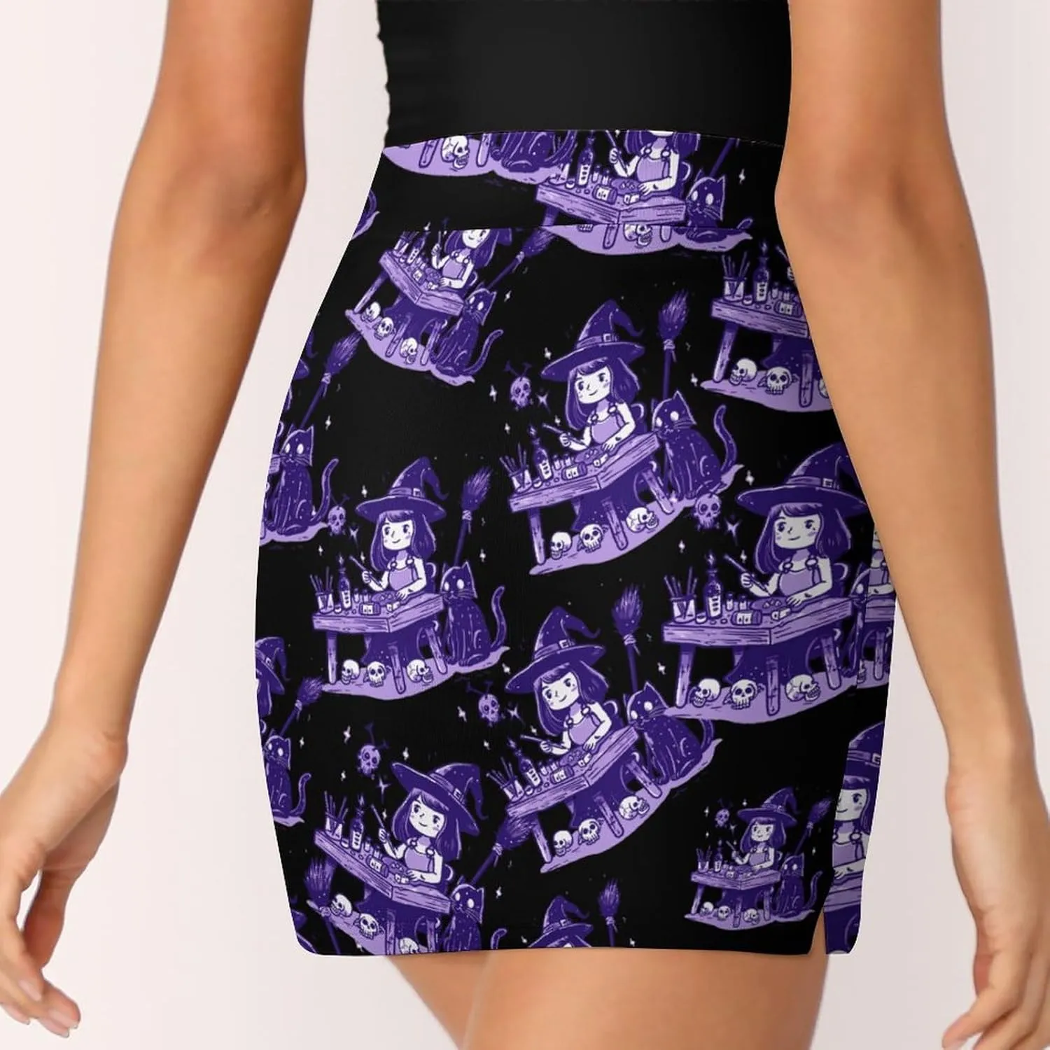 Witch Crafts Women's Skort Athletic Skirt Golf Skorts A-line Skirts with Built-in Shorts Pockets
