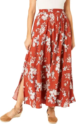 Woman Within Women's Plus Size Pull-On Elastic Waist Soft Maxi Skirt