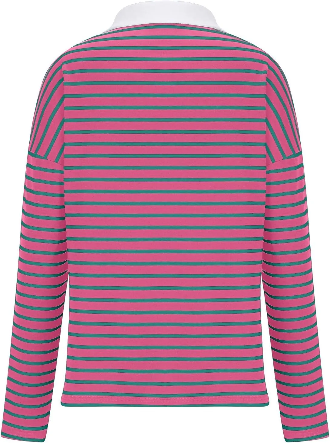 Women Fall Fashion Sweatshirts Long Sleeve V-Neck Stripe Pullover Tops Casual Oversized Fall Clothes