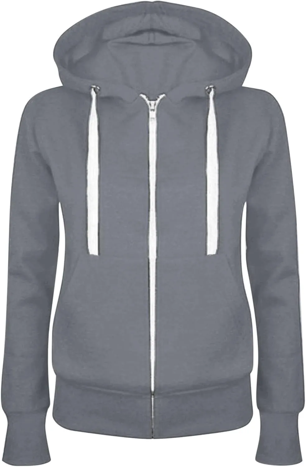 Women Fall Hoodies Long Sleeve Full Zip Up Sweatshirts Jackets Casual Comfy Fall Outfits Winter Clothes 2024