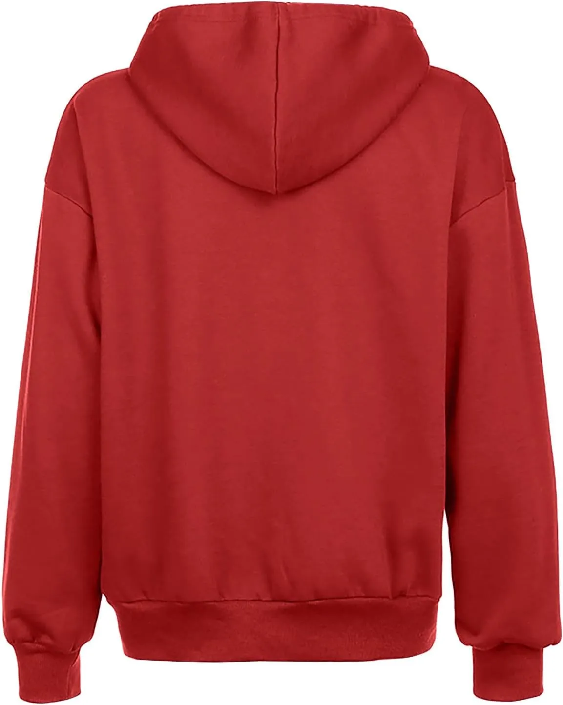 Women Full Zip Sweatshirt Solid Hooded Sweatshirts Y2K Hoodies Long Sleeve Fall Teen Girl Jacket Preppy Overcoat Fleece