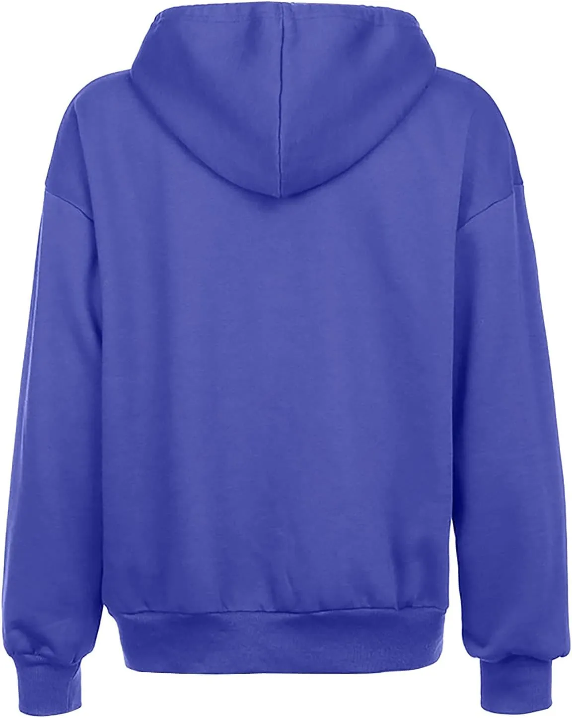 Women Full Zip Sweatshirt Solid Hooded Sweatshirts Y2K Hoodies Long Sleeve Fall Teen Girl Jacket Preppy Overcoat Fleece
