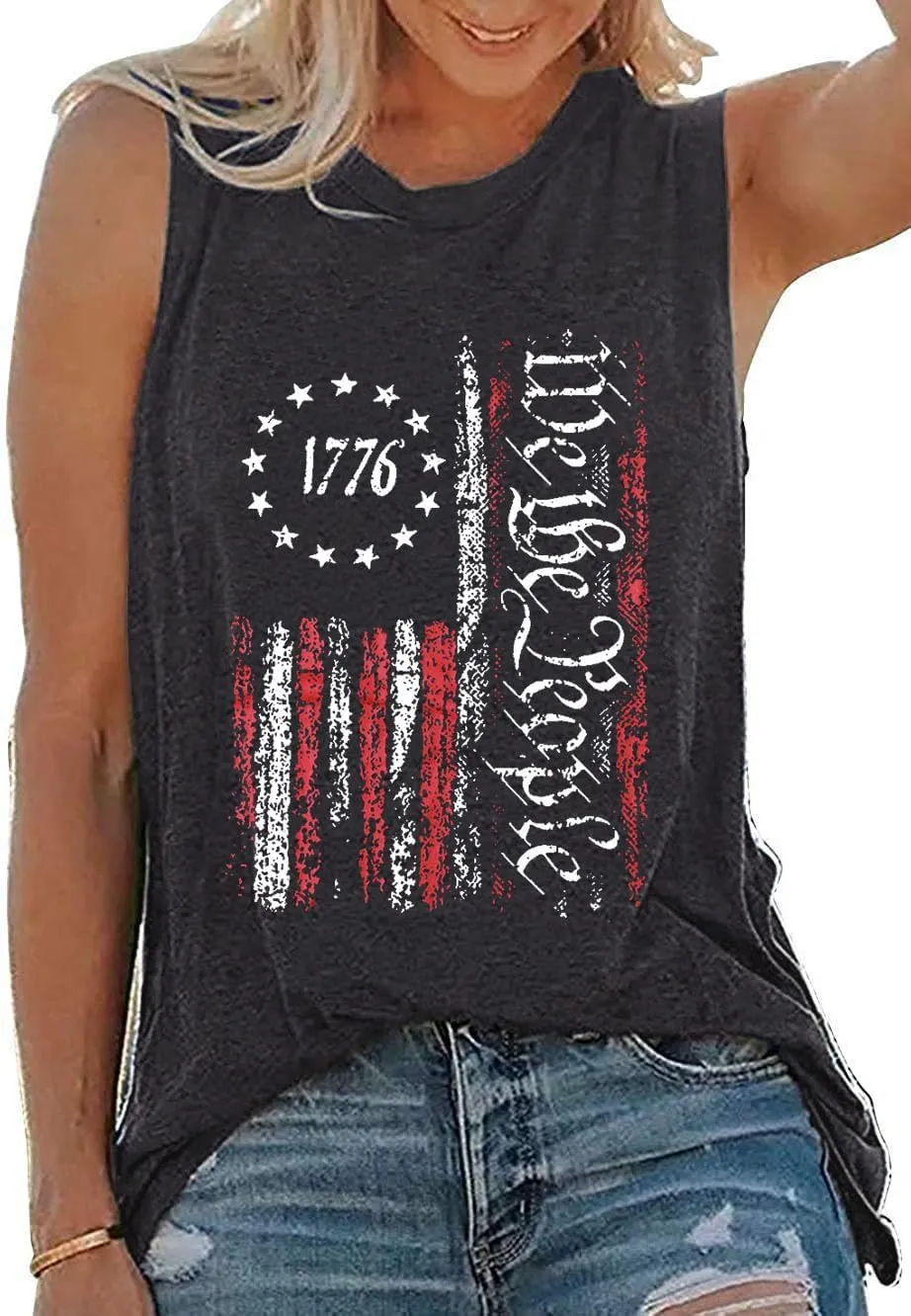 Women No One Likes A Shady Beach Tank Tops Summer Tees Funny Graphic Loose Sleeveless Novelty Holiday Shirt