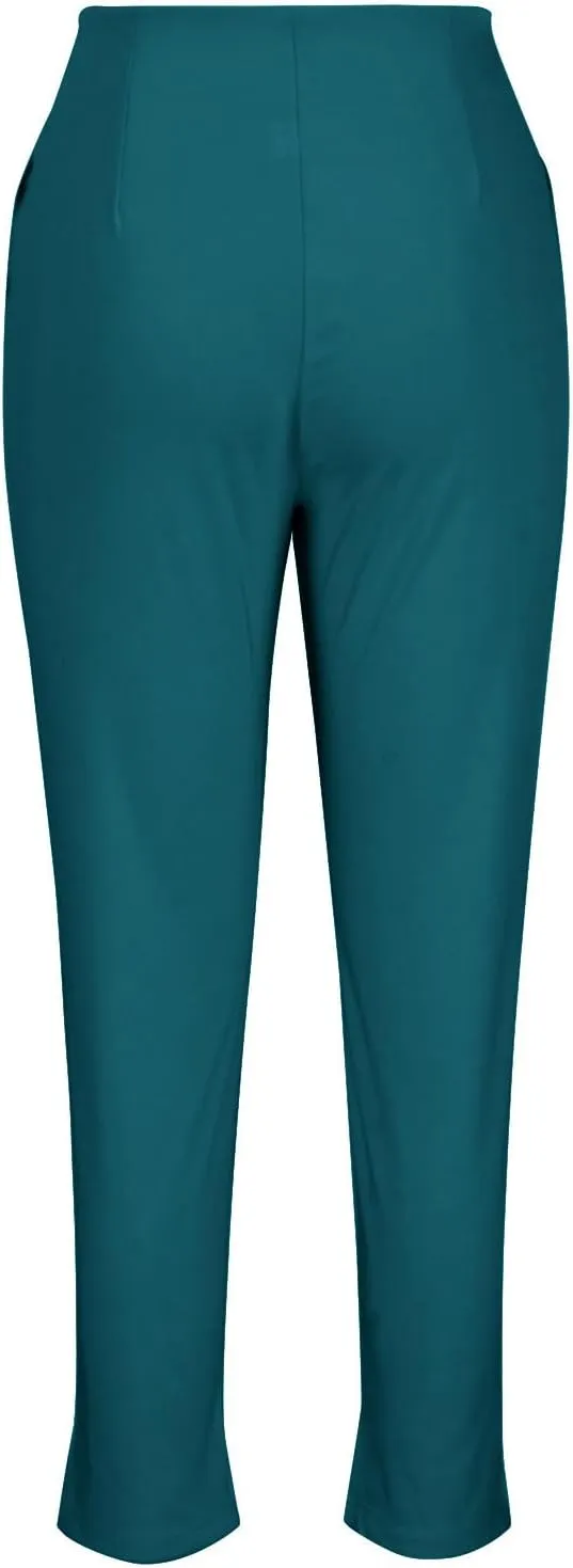 Women Suit Pants Dressy Elegant High Elastic Waisted Stretchy Tummy Control Business Work Pants Casual Skinny Pants