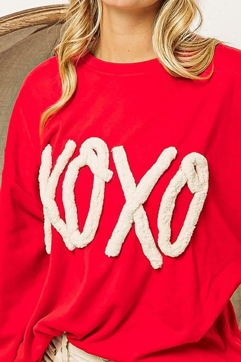 Women Y2k Graphic Sweatshirt Cute Heart Drop Shoulder Long Sleeve Pullover Top Oversized Holiday Tops