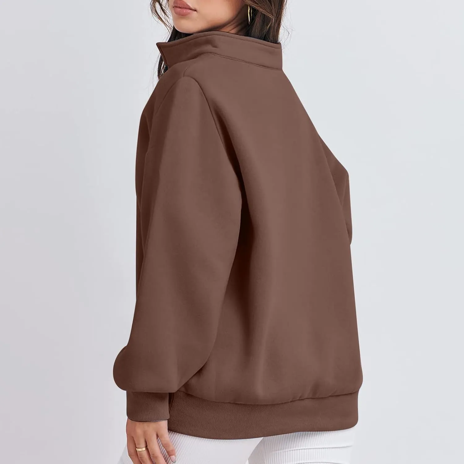 Womens 2023 Tredny Fall Zip Up Fleece Sweatshirt Puff Sleeve Pullover Tops Long Sleeve Fall Teen Girl Y2K Hoodies
