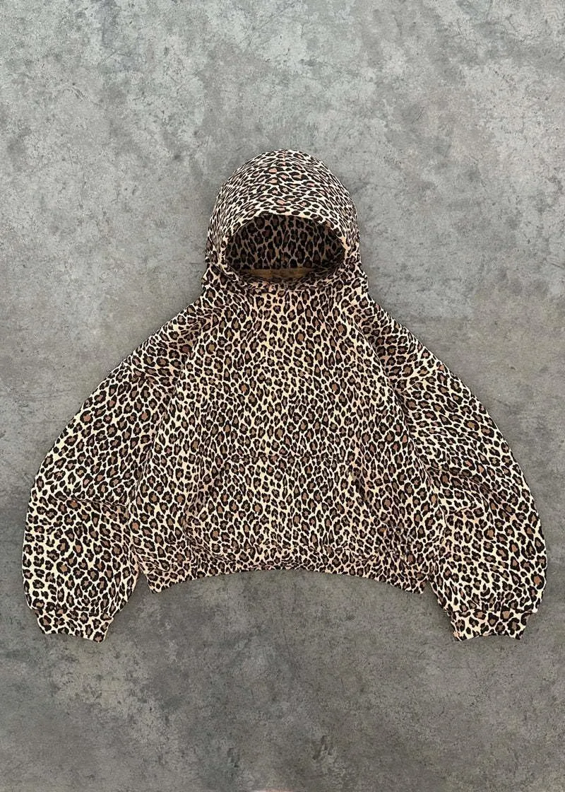Womens Camo Hoodie Y2k Oversized Leopard Print Hoodie Vintage Long Sleeve Sweatshirts Pullover Jackets Streetwear