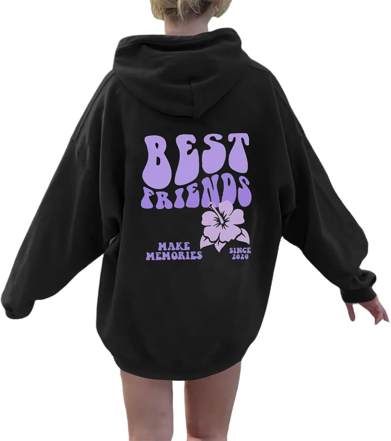 Womens Cute Hoodies Pink Hoodie Long Sleeve Oversized Letter Print Graphic Sweatshirts Teen Girl Y2K Preppy Clothes