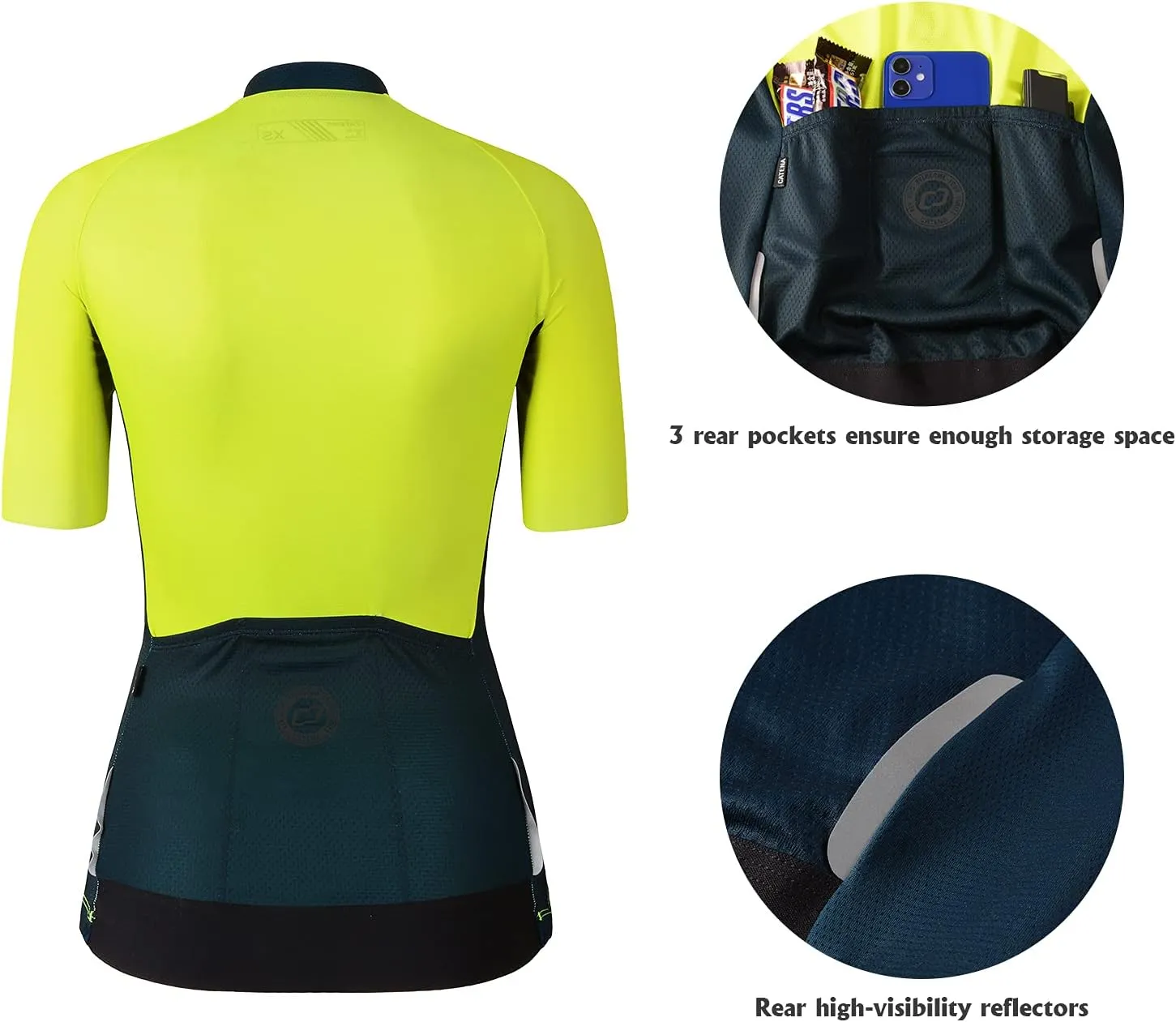 Women's Cycling Jersey Short Sleeve Shirt High Elastic Athletic Training Sports T-Shirt
