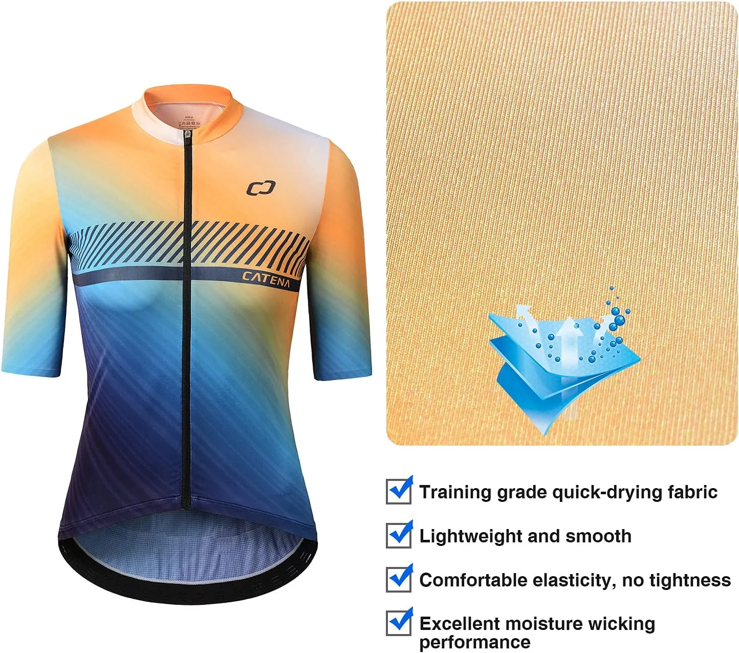 Women's Cycling Jersey Short Sleeve Shirt High Elastic Athletic Training Sports T-Shirt