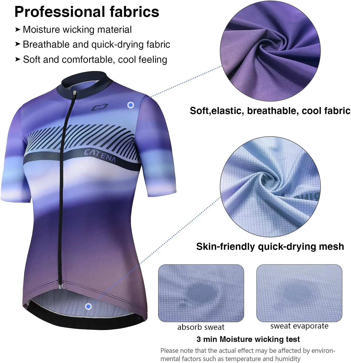 Women's Cycling Jersey Short Sleeve Shirt High Elastic Athletic Training Sports T-Shirt